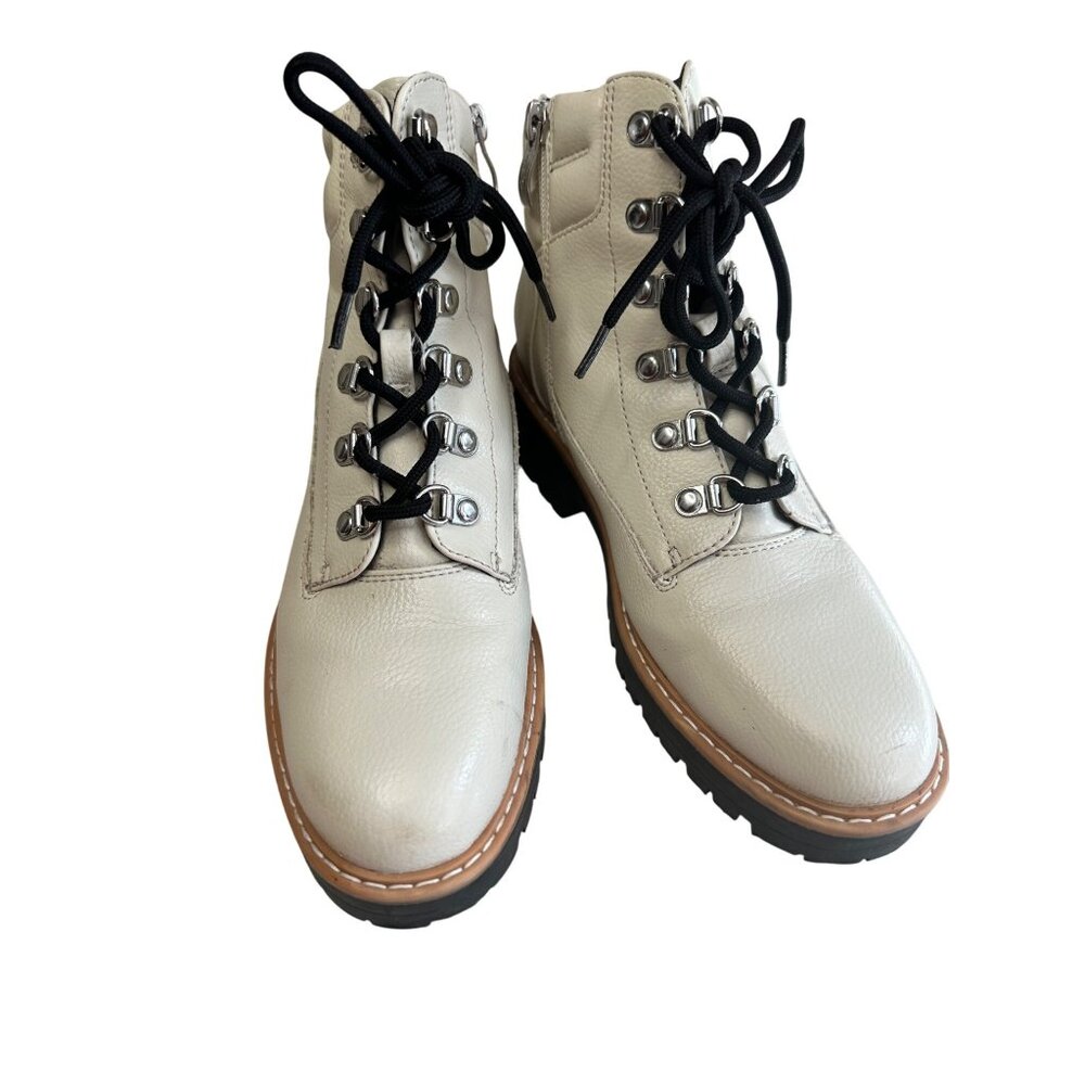 Limelight Kennedy Size 7 Womens Rugged Lace-Up Zip-Up Combat Boots Preppy